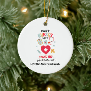 Geschenkanhänger zur Würdigung von Pflegekräften, Keramik Ornament