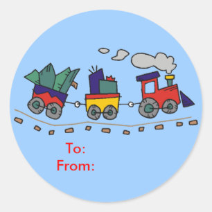 Geschenkartikel für den Weihnachtszug Runder Aufkleber