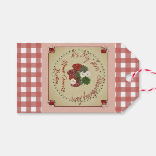 Geschenkartikel für Erdbeeren Geschenkanhänger