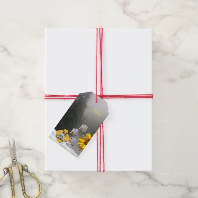 Geschenkartikel für Sonnenblumen Geschenkanhänger (Mit Garn)