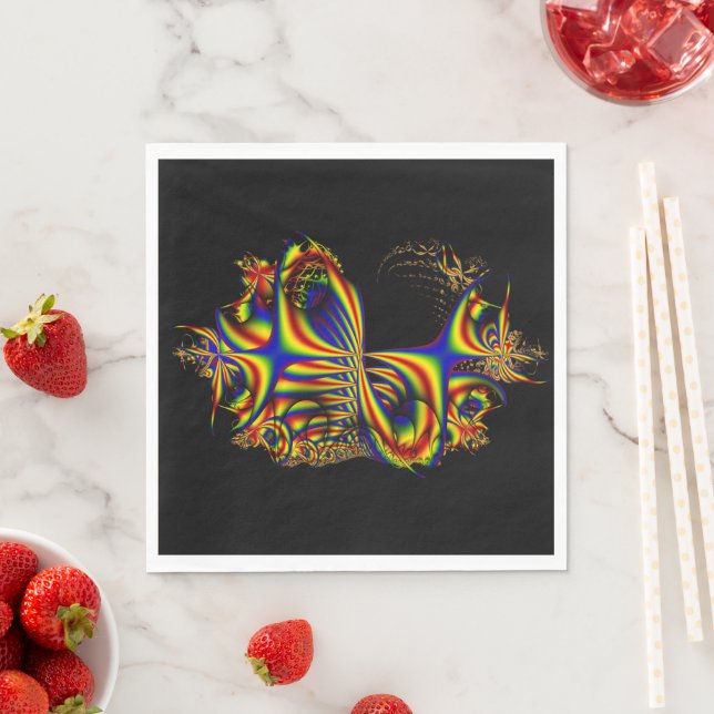 Geschenkband | Rainbow Fraktal Art Serviette (Beispiel)