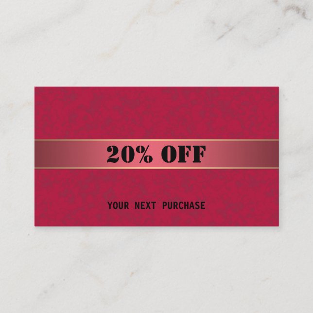 Geschenkbescheinigung Visitenkarte (Vorderseite)