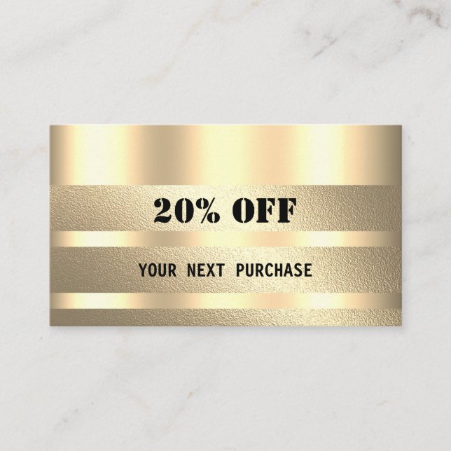 Geschenkbescheinigung Visitenkarte (Vorderseite)