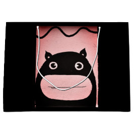 Geschenkbeutel - Grosses, glänzendes GLÜCKLICHes M Große Geschenktüte