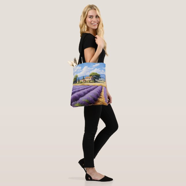 Geschenkbeutel mit Lavendel Tasche (Am Model)