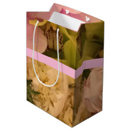 Geschenkbeutel mit Orchideen und Pfannkuchen - mit Mittlere Geschenktüte