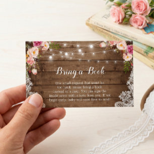 Geschenkbittliste für Baby Shower Rustikale rosa B