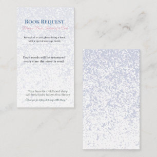 Geschenkbittte für Baby Shower Buch Erinnerungsk Begleitkarte