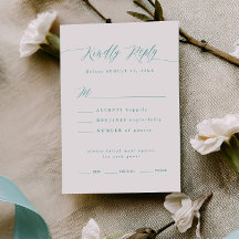 Geschenkbox Blau RSVP Kalligrafie Menüauswahl Kart