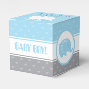 Geschenkbox für Baby Shower mit Elefant 2" x 2" - Geschenkschachtel