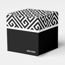 Geschenkbox für schwarz-weiße Bachelor-Party Geschenkschachtel