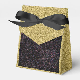 Geschenkbox mit gold-schwarzem gesprenkeltem Desig Geschenkschachtel