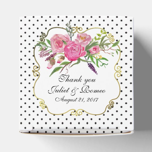Geschenkboxen der Peonies- und Dots-Gastgeschenk H Geschenkschachtel (Oben)
