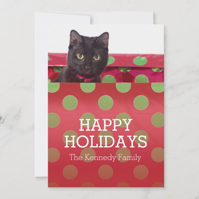 Geschenkboxen Feiertagskarte (Vorderseite)