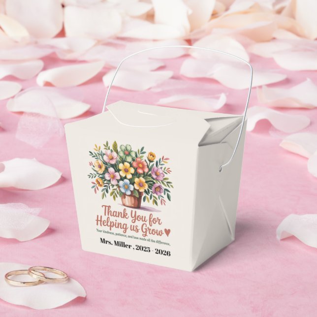 Geschenkboxen für Blumenlehrer - Danke Geschenkschachtel (Hochzeit)