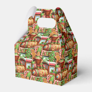 Geschenkboxen Gingerbrot Züge Holiday Geschenkschachtel