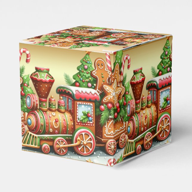 Geschenkboxen Gingerbrot Züge Holiday Geschenkschachtel (Vorderseite)