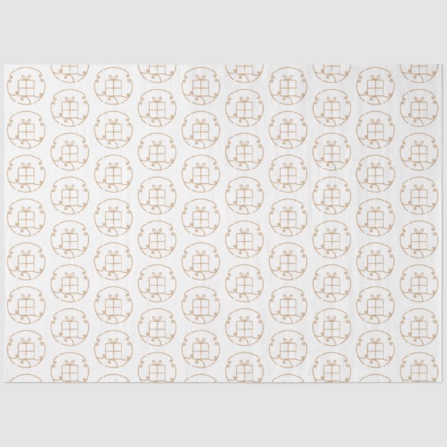 Geschenkboxen Gold Illustration Seidenpapier (Vorderseite)