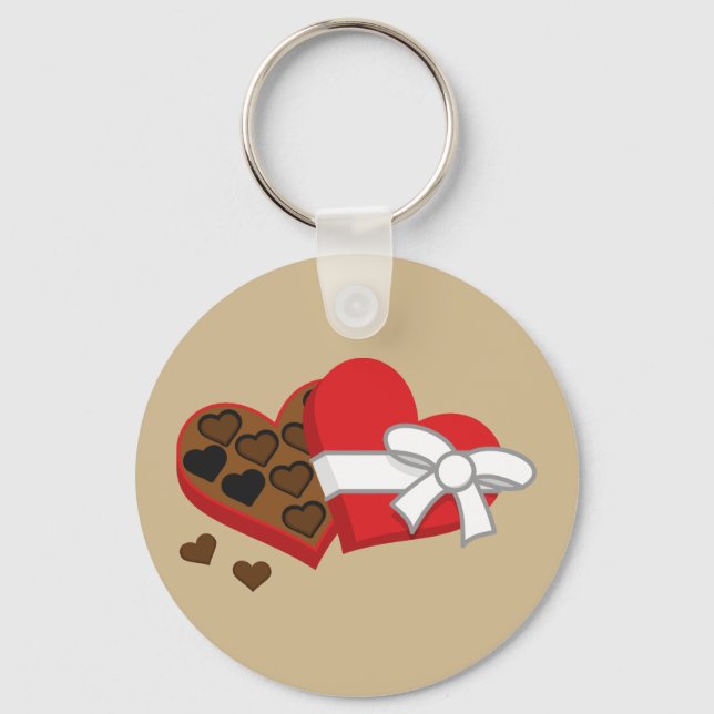 Geschenkboxen Herzschokolade - Valentinstag Schlüsselanhänger (Vorderseite)