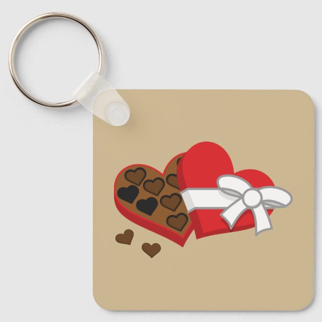 Geschenkboxen Herzschokolade - Valentinstag Schlüsselanhänger (Vorderseite)