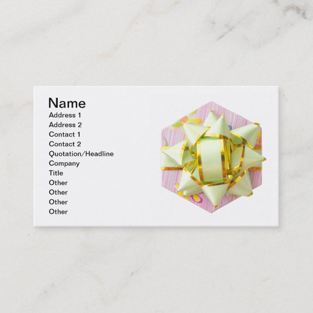 Geschenkboxen Visitenkarte (Vorderseite)