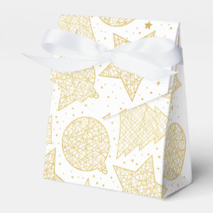 Geschenkboxen von Gold und Weiß-Weihnachtsmustern Geschenkschachtel