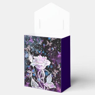 Geschenkboxen Weißrosen und Schmetterlinge Geschenkschachtel