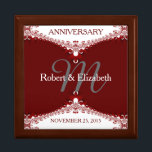 Geschenkboxen zum Hochzeitstag in Deep Red White L<br><div class="desc">Einzigartige und stilvolle Fraktal-Spitze in Rot und Weiß - Exquisite und elegante Brauerei, Jubiläum oder Verlobung. Persönlich mit Namen, Jubiläumsdatum und Monogramm oder Zahlen - gemacht in eine wunderbare hölzerne Geschenkboxen, um Schmuck behalten, Schmuckkasten für Ihre speziellen Keepsakes. Schenken Sie sich ein wunderbares Geschenk - füllen Sie die Schachtel mit...</div>