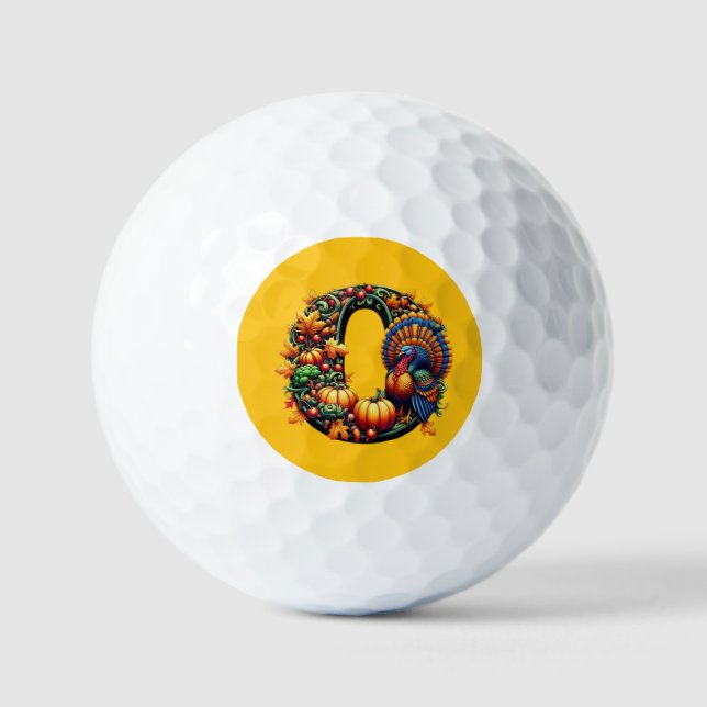 Geschenkbrief im Thanksgiving-Stil  Golfball (Vorderseite)