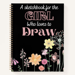 Geschenkbuch für ein Mädchen, das Lieben hat, Blum Notizbuch
