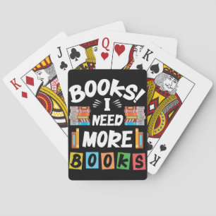 Geschenkbücher lesen Ich brauche mehr Bücher Spielkarten
