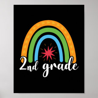 Geschenke 2. Lehrerin | Regenbogen der zweiten Kla Poster