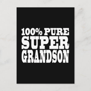 Geschenke 4 Enkel: 100% Pure Super Grandson Postkarte