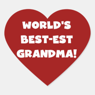 Geschenke aus dem White Text der Besten Oma der We Herz-Aufkleber