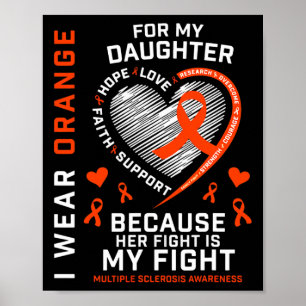 Geschenke Bekleidung Kampf Tochter Multiple Sklero Poster