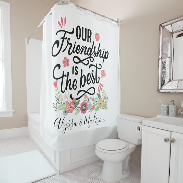 Geschenke Beste Freundinnen Unsere Freundschaft is Duschvorhang (Beispiel)