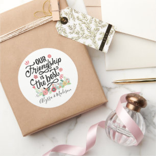 Geschenke Beste Freundinnen Unsere Freundschaft is Runder Aufkleber