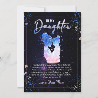 Geschenke| Brief an meine Tochter aus der Mama Einladung