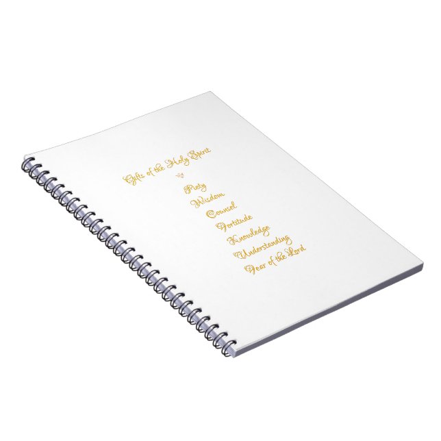 Geschenke Der Heilige Geist in 3D Look Goldene Sch Notizblock (Rechte Seite)