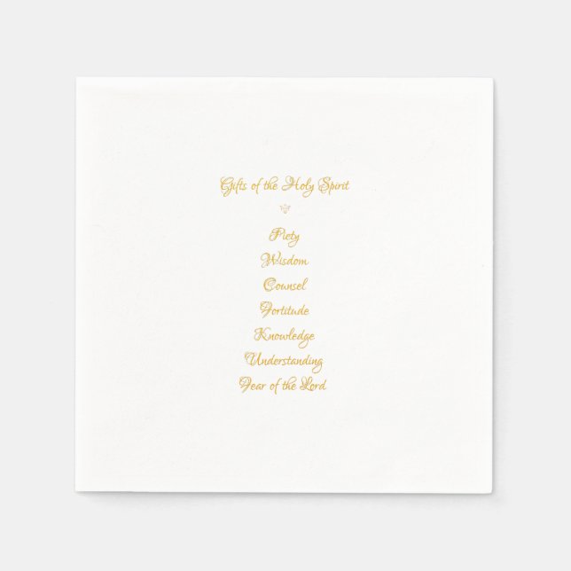 Geschenke Der Heilige Geist in 3D Look Goldene Sch Serviette (Vorderseite)