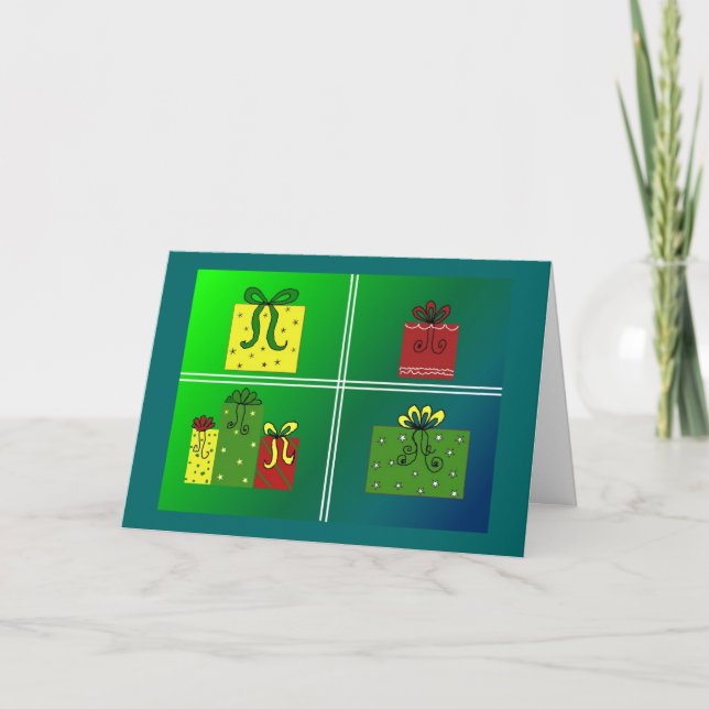 Geschenke der Liebe Feiertagskarte (Vorderseite)