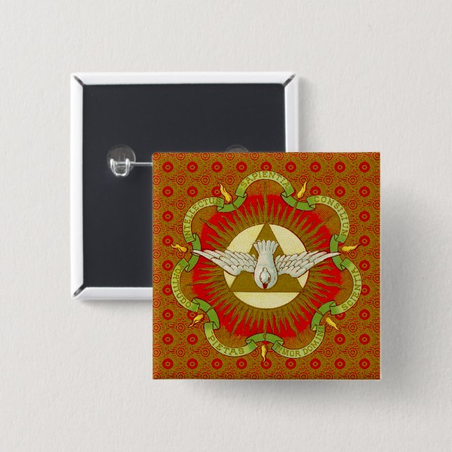 Geschenke des Heiligen Geistes (BK 026) Platz Button (Vorne & Hinten)