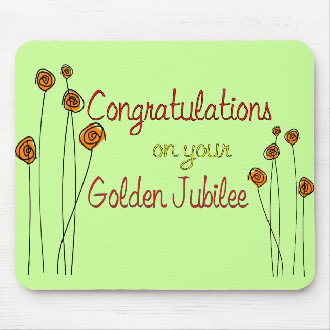 Geschenke des Nonnen-goldene Jubiläum-(50. Mousepad (Vorne)