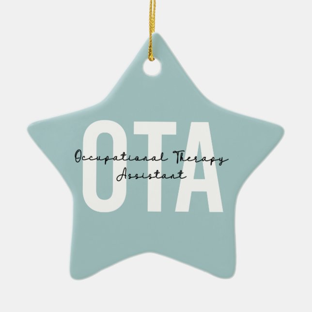 Geschenke des OTA-Assistenten für Arbeitstherapie Keramik Ornament (Vorne)