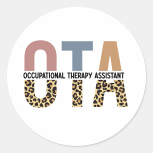 Geschenke des OTA-Assistenten für Arbeitstherapie Runder Aufkleber
