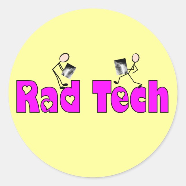 Geschenke des Radiologietechnikers "Krass Tech" Runder Aufkleber (Vorderseite)