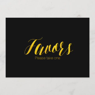 "Geschenke" Faux-Goldfolie Chic-Hochzeitsschild Einladung