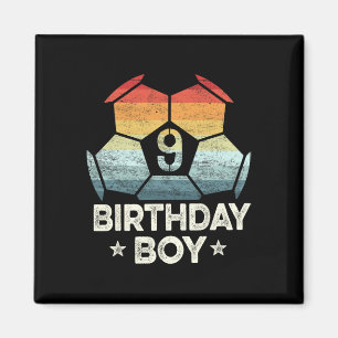 Geschenke für 9-jährigen Fußballspieler zum 9. Geb Magnet
