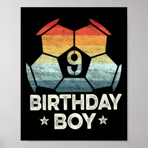 Geschenke für 9-jährigen Fußballspieler zum 9. Geb Poster