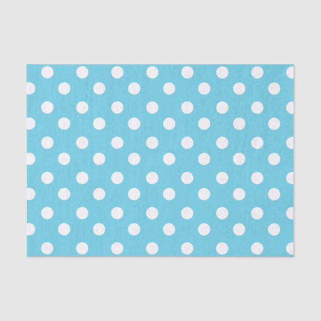 Geschenke für blaue Polka-Punkte Seidenpapier (Vorderseite)